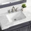 Meuble-lavabo autoportant gris anthracite avec plateau en marbre de Carrare l 36 po x 22 po Aiyza-278189466