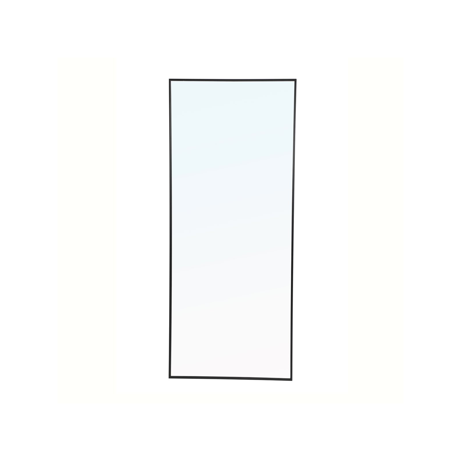 Sabine Metal Rectangle Wall Mirror, 72" x 30", Black