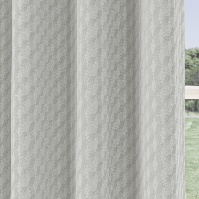 Room Darkening Curtain Panel Pair, 229cm Width x 229cm Drop, Grey