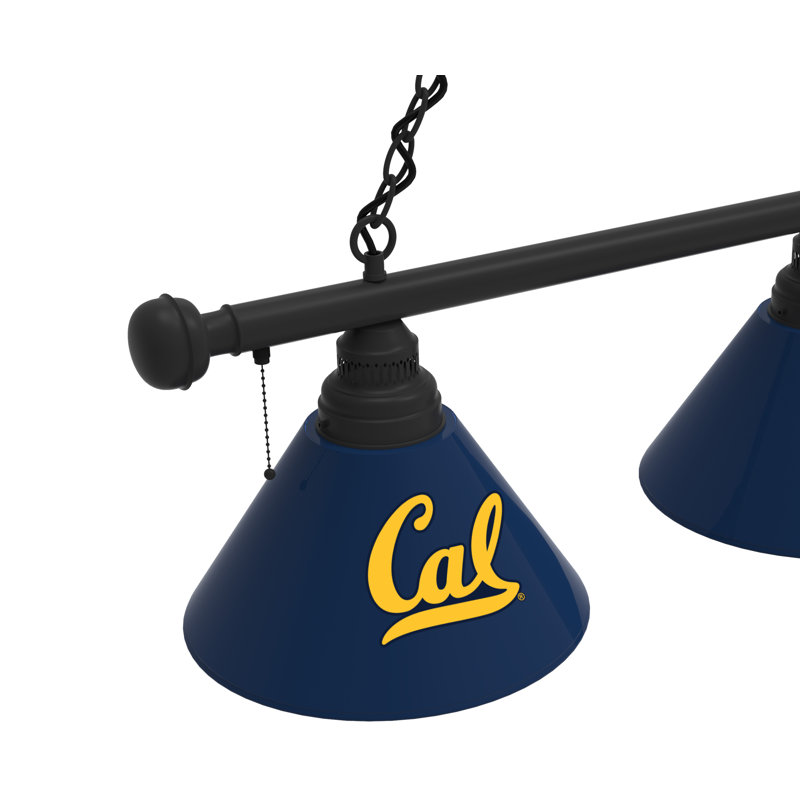 3 - Light Pool Table Lights Pendant, Black, California Golden Bears