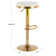 Kameron Swivel Upholstered Adjustable Height Counter Stool with Metal Frame