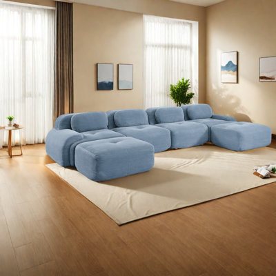 Pet-friendly Modular Sofas, Corduroy Fabric And Ergonomic Design For Home