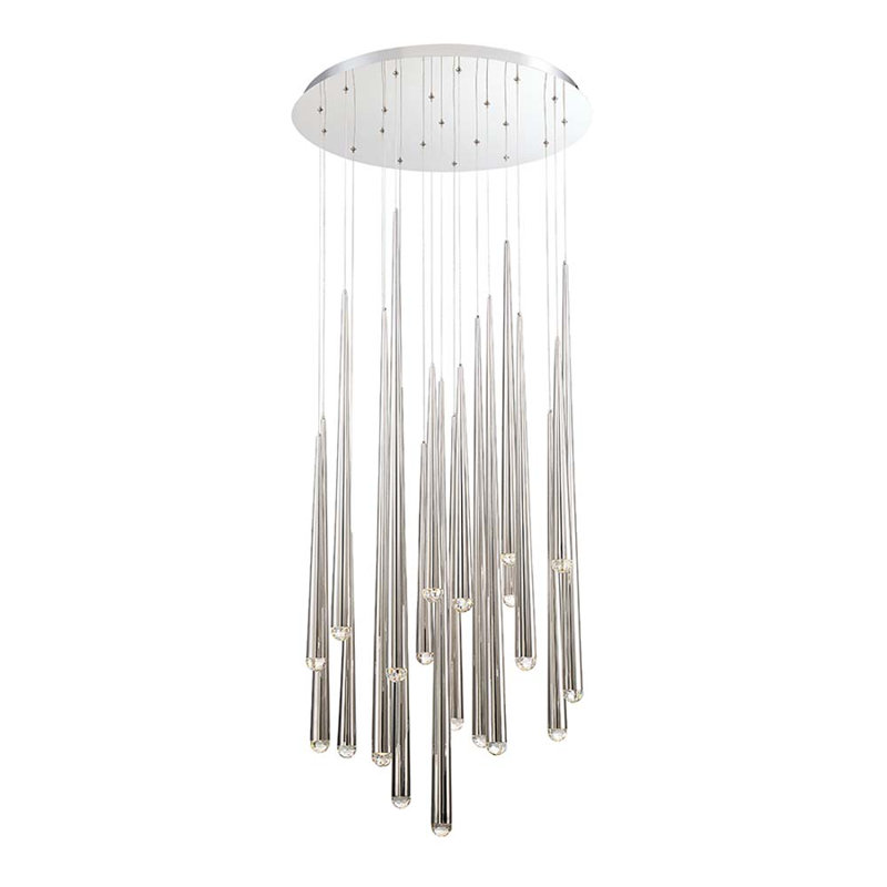 Cascade 21 - Light LED Pendant, Brushed Nickel