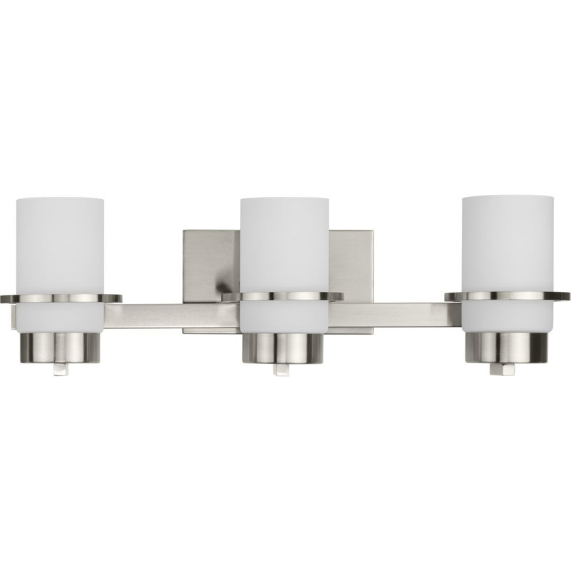 Éclairage pour meuble-lavabo à 3 lumières à intensité variable Casidee, Nickel brossé