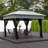 Outsunny 11' X 11' Pop Up Canopy, Outdoor Patio Gazebo Shelter With Removable Zipper Netting, Instant Event Tent W/ 114 Square Feet Of Shade And Carry Bag For Backyard, Garden, Light Gray-124670130