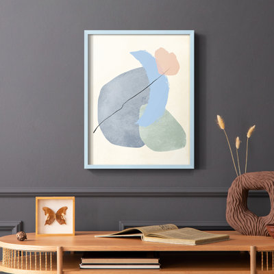 «Pastel Assemblage II», reproduction encadrée - bois massif