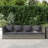 Garden Bed Grey PE Rattan 78.7 x 23.6 in Adjustable Armrests Outdoor Daybed-193299719-193299716
