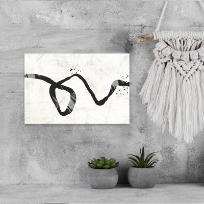Encre flottante abstraite, art mural contemporain
