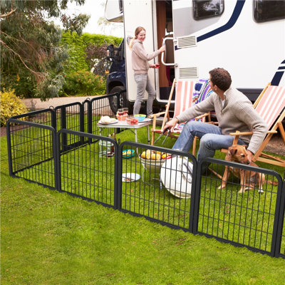 Panel Metal Exercise Pen With Door