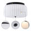 10.75 In. Black Aluminum Flush Mount Ceiling Light With White Ribbed Glass Shade
