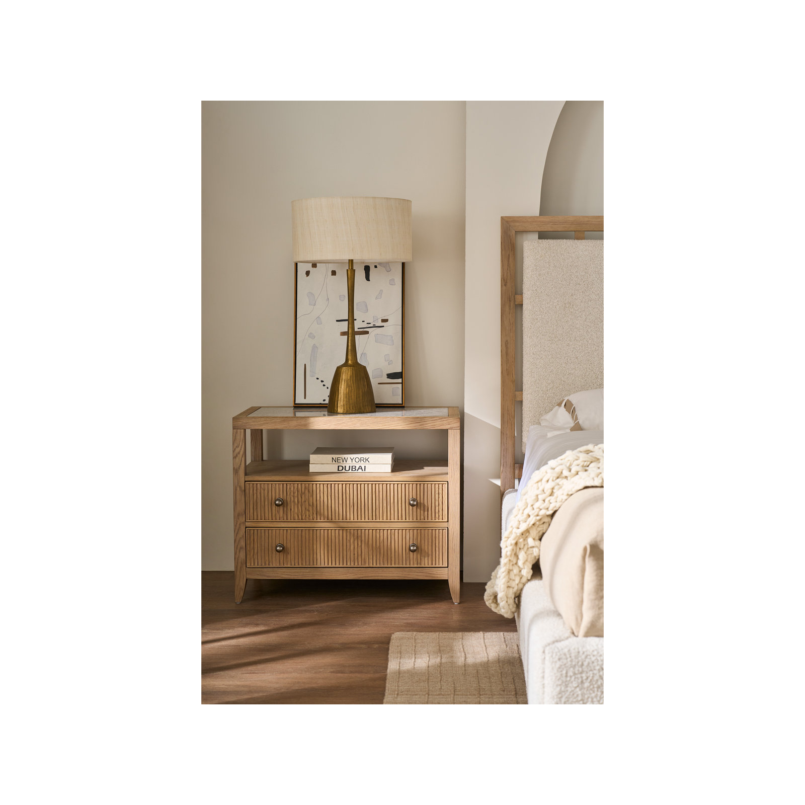 Caterina 2-Drawer Nightstand, Skylark