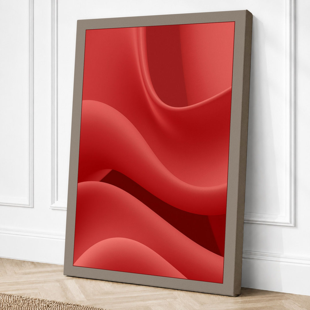 Flowing Waves Abstract - Wrapped Canvas
