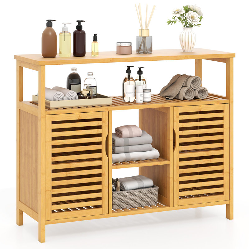 Bamboo Freestanding Bathroom Shelves