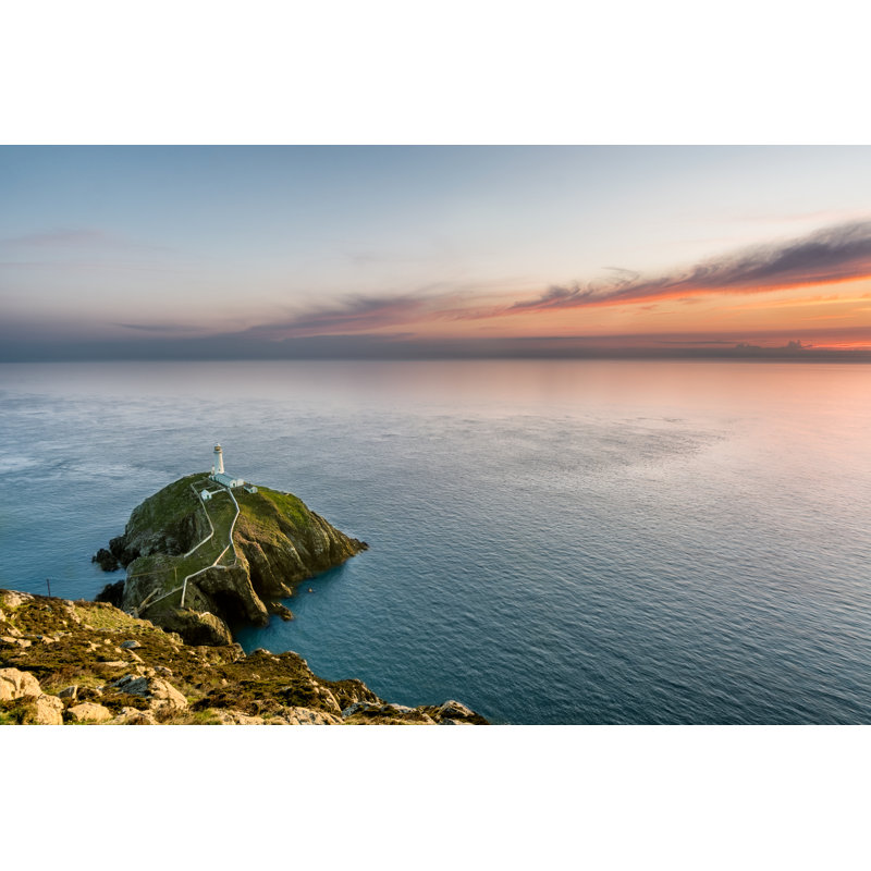Lighthouse On A Rock Island by Daniel_Kay - Wrapped Canvas Print, 30cm H x 46cm W x 3.8cm D