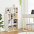 Ensemble de 2 petites bibliothèques blanches à 9 cubes, petite armoire de rangement avec tablettes ouvertes