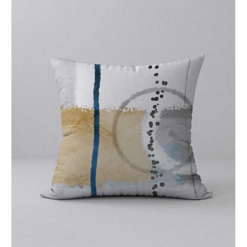 Abstract Reversible Throw Pillow, 20" x 20"