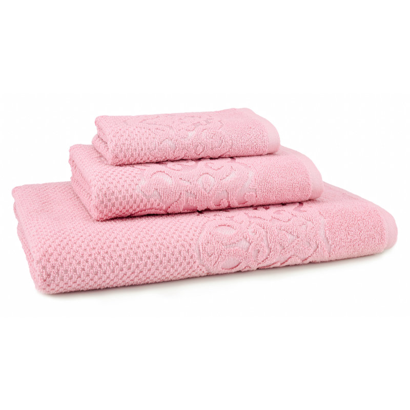 Serviette Parkerson, Rose, Ensemble 3 serviettes de bain