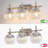 Bathroom Vanity Light Brushed Nickel Bathroom Light Fixtures With Clear Shade Hardwired E26 Base (Max 60W) Chrome Modern 3-Light Vanity Lights