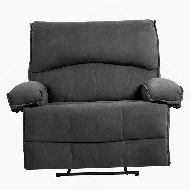 Fauteuil inclinable manuel surdimensionné pour le salon, Gris