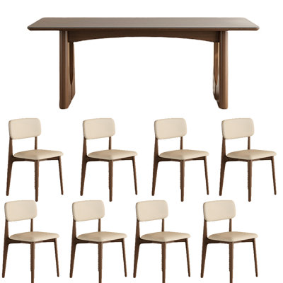 Light Luxury Durable Solid Wood Rock Table Sets.