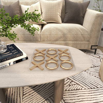 Ensemble de jeu transparent Tic Tac Toe en acrylique Lounsbury