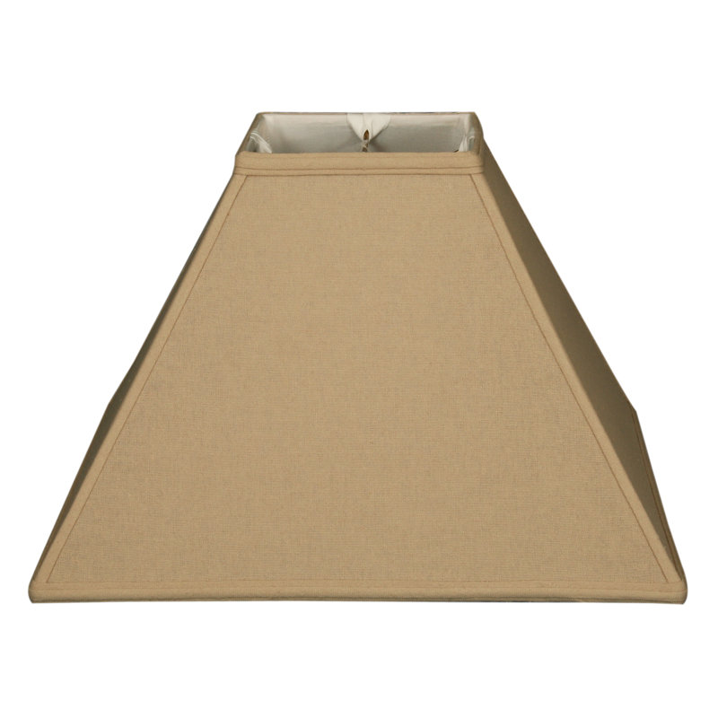 Abat-jour empire en lin (araignée), Beige, H 9,5 po x l 12 po x P 12 po