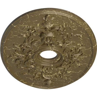 Médaillon de plafond Endurathane Robin, DO 22 1/4 po x P 4 3/4 po x P 1 1/4 po (convient aux auvents jusqu'à 6 1/4 po), finition bronze peinte à la main