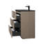 Ilic 48 po L x 19 po P 3 tiroirs Meuble-lavabo autoportant avec évier simple et Comptoir en Polymarbre blanc-164975305-164975306