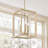 Jarim 3-Light Pendant In Modern Brass With Light Natural Rattan Accents