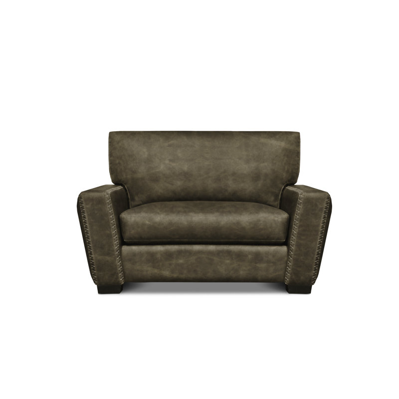 City Cowboy Leather Loveseat, Ash Honey, Graphite (Coyote)