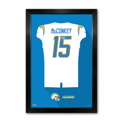 NFL-PA LOS ANGELES CHARGERS LADD MCCONKEY 15, chandail blanc encadré 27" x 39".