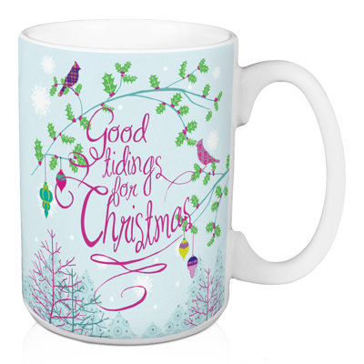 Grande tasse à café de noël good tidings