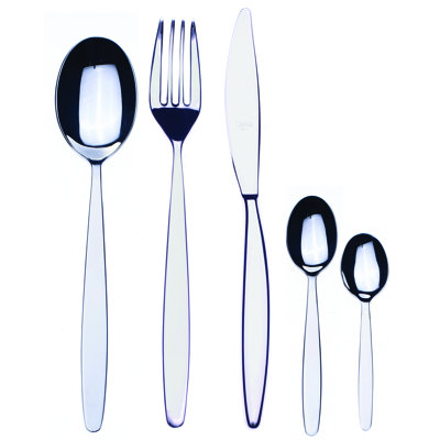 Immagina Flatware Set with Moka Spoons - 30 Pieces - Stainless Steel