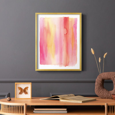 Summer Sherbet Wash I Framed Print - Solid Wood