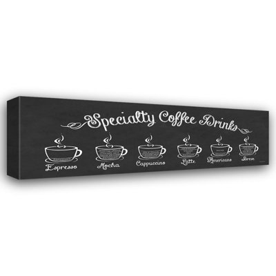 Ophelia & Co., art de toile tendue et encadrée avec châssis, "Specialty Coffee Drinks"