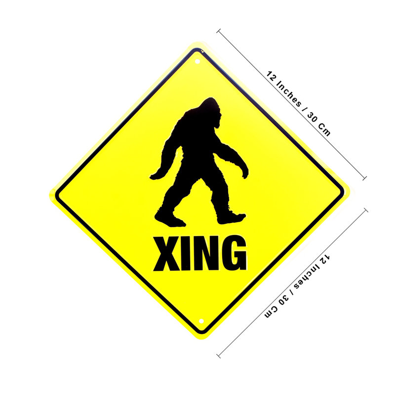 Panneau d'avertissement d'avertissement Bigfoot XING