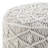 Coates 18"W Handwoven Cotton Macrame Boho Round Pouf in Natural-784464489