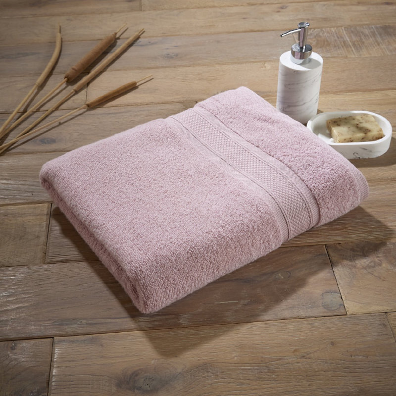 Luxury Zero Twist 100% Cotton Bath Towel, Pink