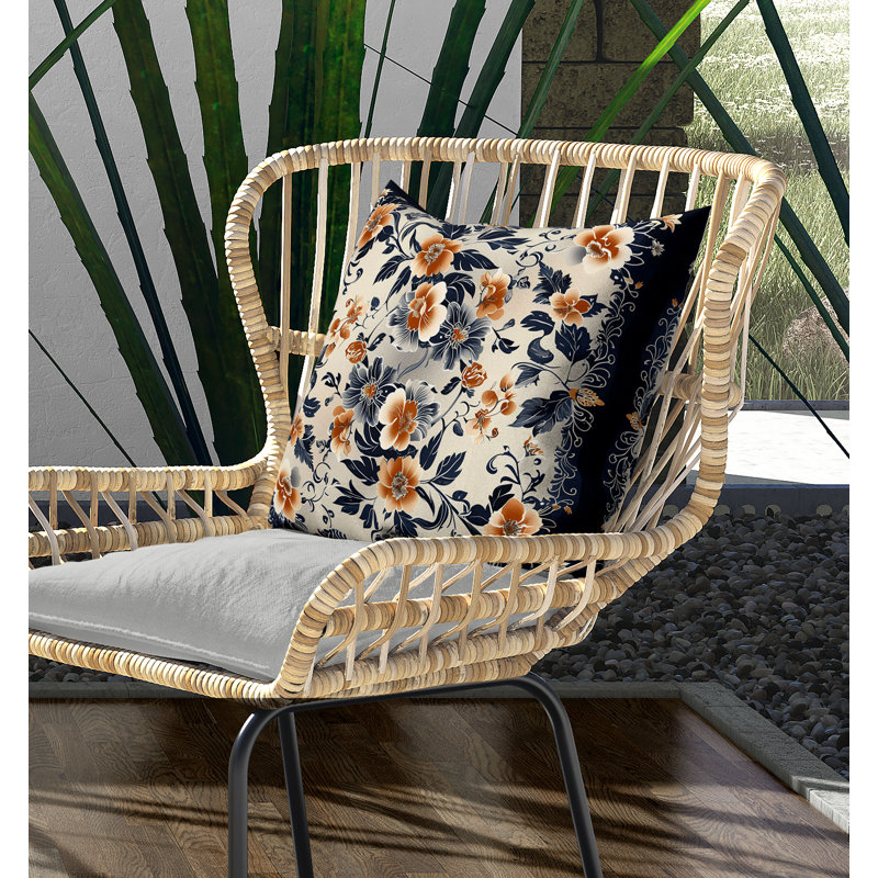 Coussin réversible Flower Hub, H 20 po x l 20 po