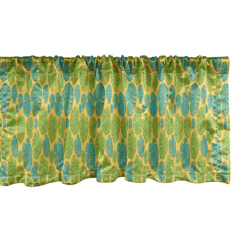 Ensemble de 2 cantonnières Ambesonne Philodendron, L 54 po x L 12 po