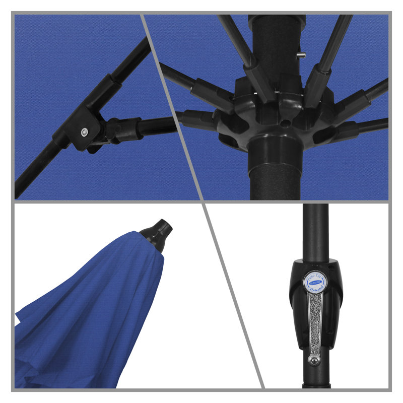 Parasol de marché 7,5 pi Gino, Toile toile Truebrue® Sunbrella®, H 94 po x l 86,3 po x P 86,3 po