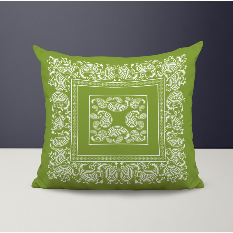 Housse et insert de coussin décoratif en polyester, L 15 po x H 15 po, Chartreuse