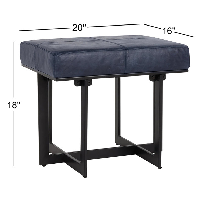 Calvin Stool Chestnut Brown, Blue