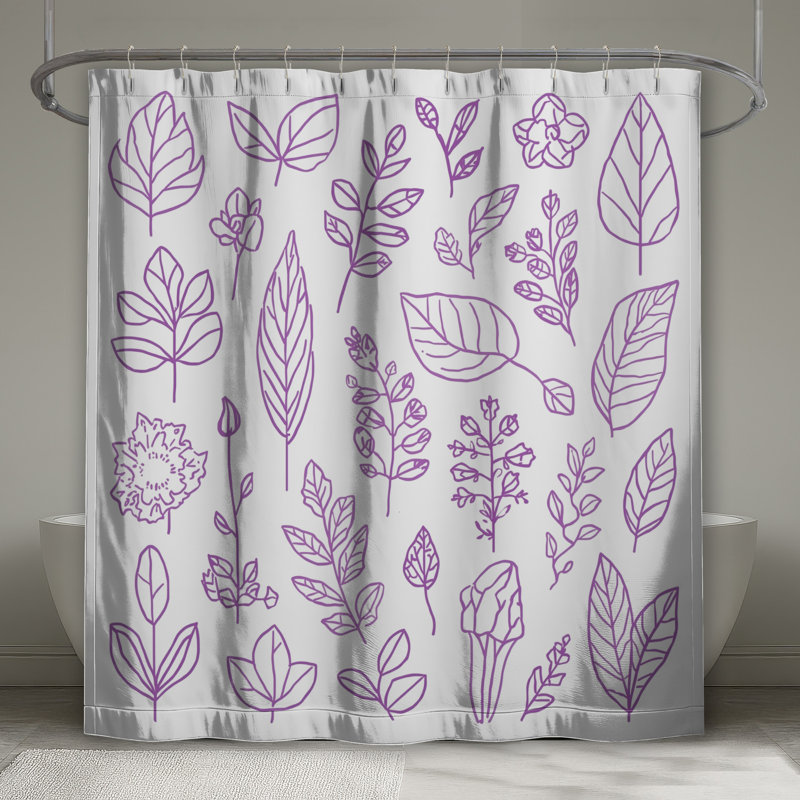 Rideaux de douche mauve mauve très longs, L 70 po x H 84 po