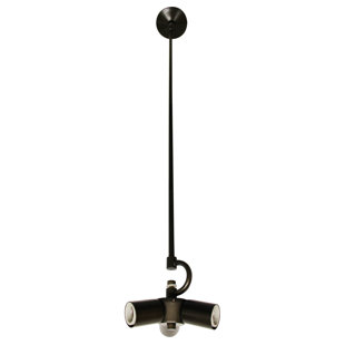 Cloth & Wire Oil Rubbed Bronze 3-Light Pendant Light Fixture with Fabric Cord for Home Lightning