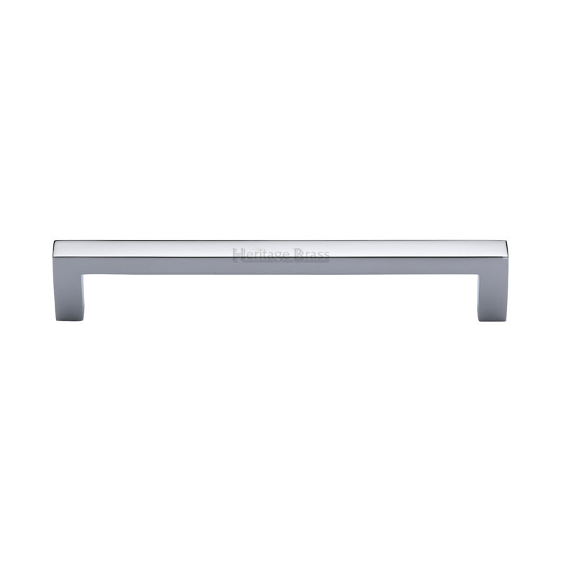 Heritage Brass Metro Heritage Cabinet Pull City Design, Polished Chrome, 17cm L x 1cm W