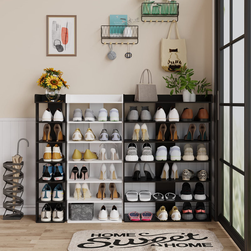 Range-chaussures en bois imperméable à 6 niveaux - Organisez vos chaussures avec style