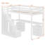 Lit mezzanine simple avec deux commodes, bureau et bande lumineuse-417056095-417056032