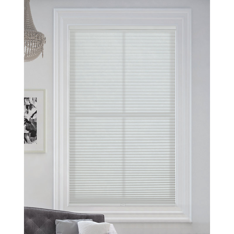 Cordless Semi Sheer Cellular Shade, White, 48"W, 72"L