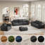 Canapé Boneless de 76,4 po en forme de nuage, canapé à assise profonde avec coussins, canapé moderne sans rembourrage confortable, 1 pièce pour salon, chambre à coucher, appartement, housse amovible, sans assemblage requis, graphite-1513548876